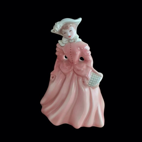 Florence Ceramics Other - Vintage Florence Ceramic Pink Victorian Lady Figurine W/ Basket. Pasadena...